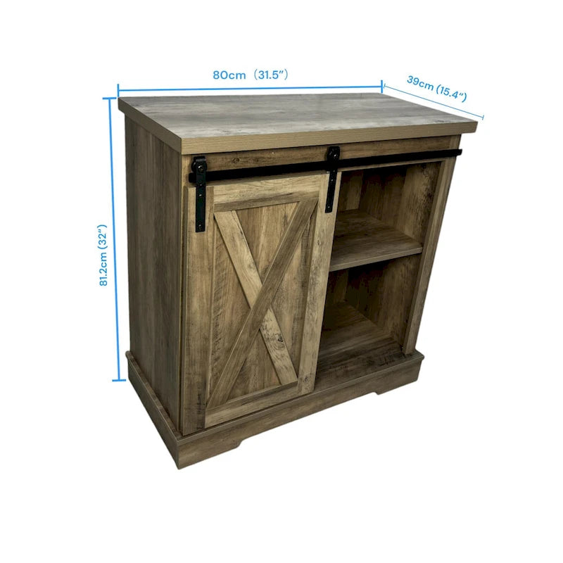 Sideboard im Landhausstil für Wohnzimmer, Kaffeebar, Küche, einfach zu montieren und zu reinigen