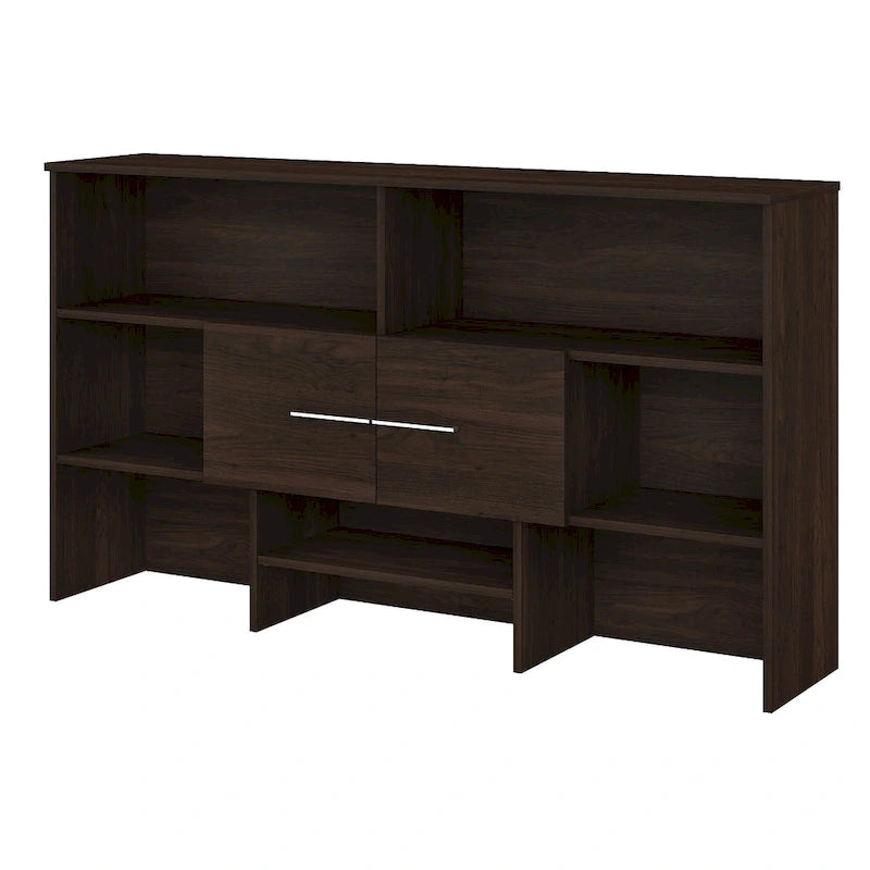 Holzschreibtischaufsatz mit Schrank und offenen Regalen, verschiedene Ausführungen