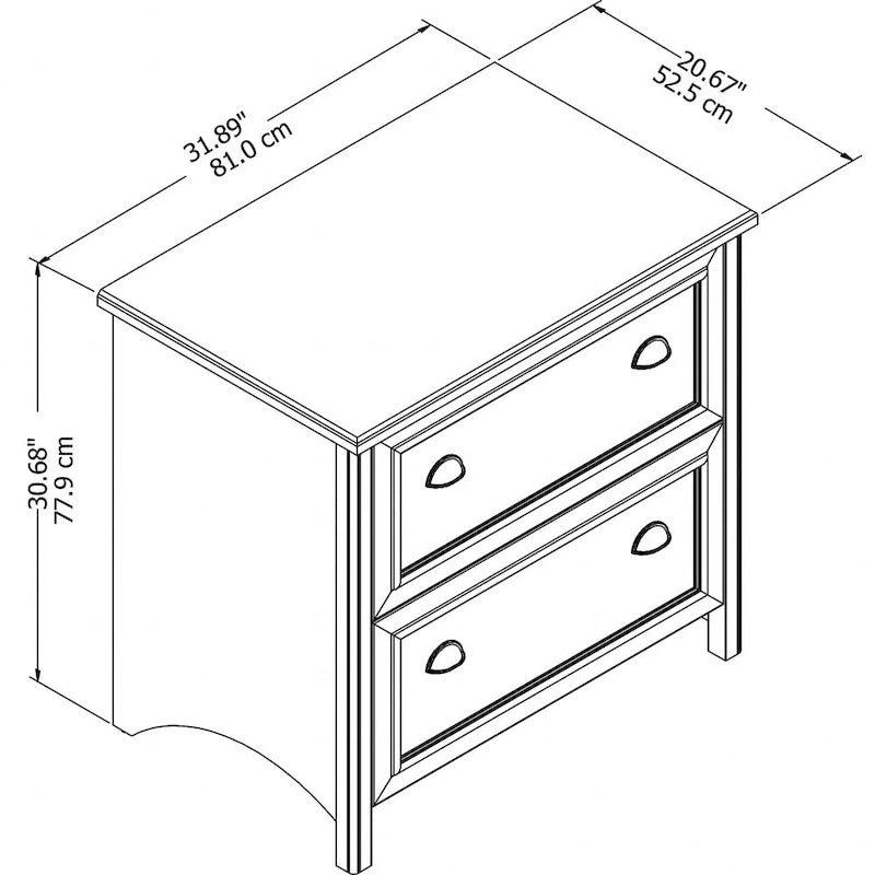 2-Schubladen-Aktenschrank