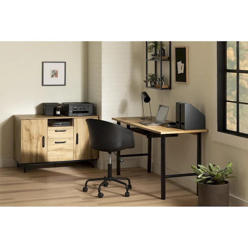 Home-Office-Sideboard mit Schublade für Hängeregistratur und verstellbarem Einlegeboden
