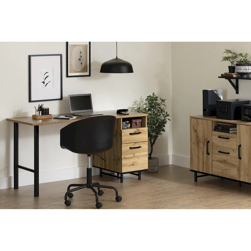 Home-Office-Sideboard mit Schublade für Hängeregistratur und verstellbarem Einlegeboden