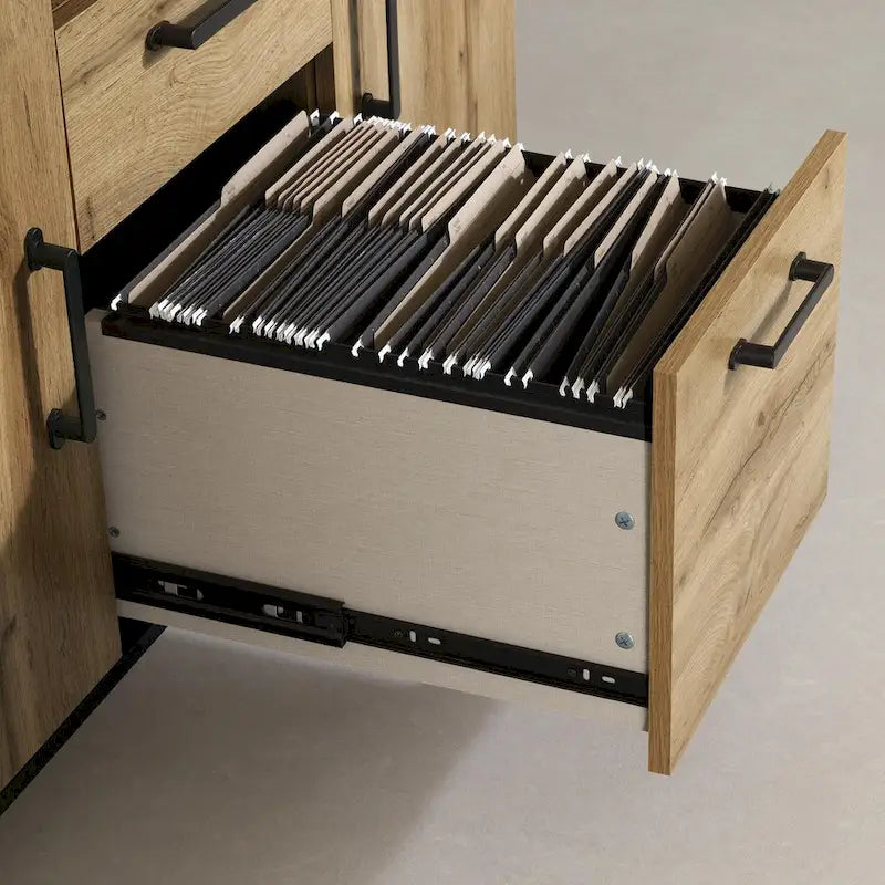Home-Office-Sideboard mit Schublade für Hängeregistratur und verstellbarem Einlegeboden