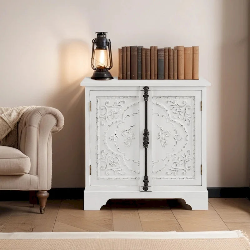 Retro und romantischer Blumenschrank
