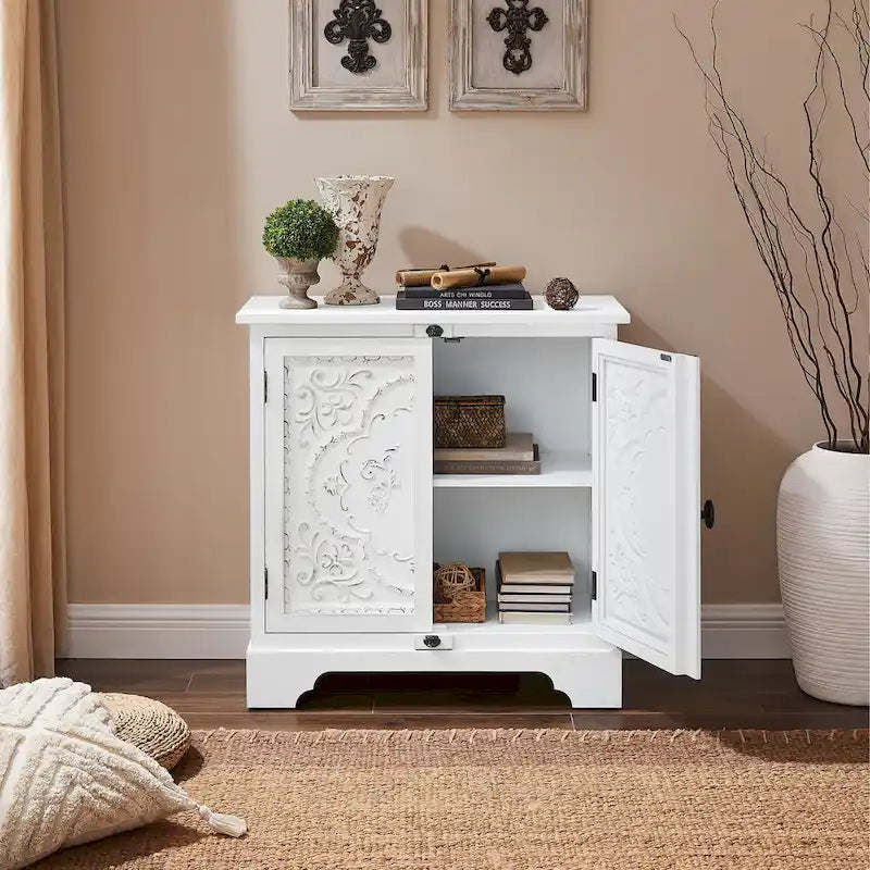 Retro und romantischer Blumenschrank