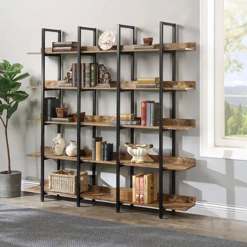 Regal im Vintage-Industrial-Stil mit Metallrahmen