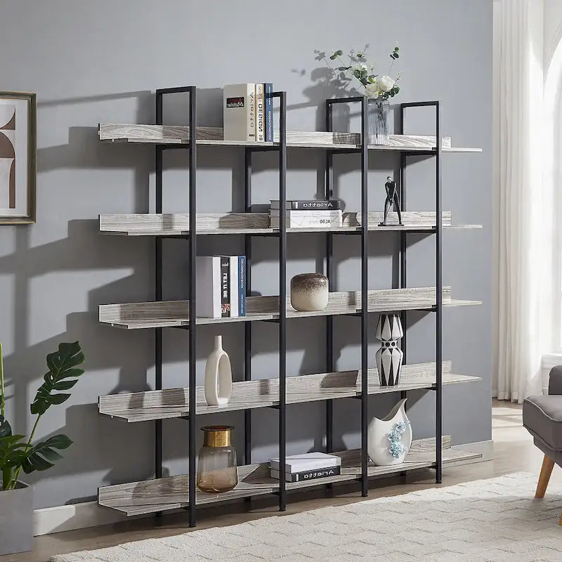 Regal im Vintage-Industrial-Stil mit Metallrahmen