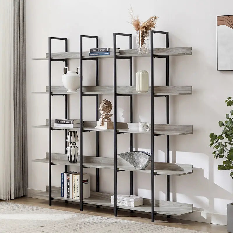 Regal im Vintage-Industrial-Stil mit Metallrahmen