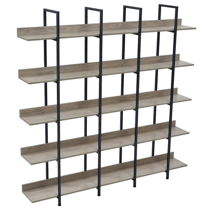 Regal im Vintage-Industrial-Stil mit Metallrahmen