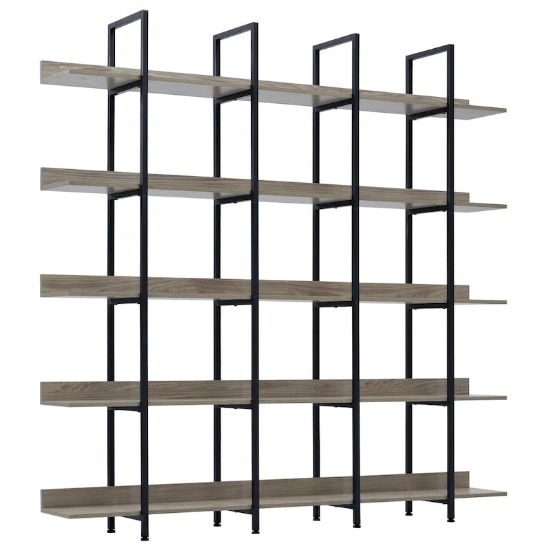 Regal im Vintage-Industrial-Stil mit Metallrahmen