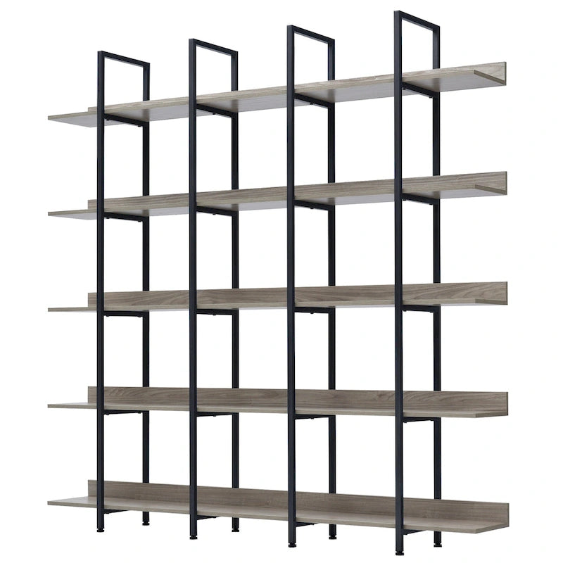 Regal im Vintage-Industrial-Stil mit Metallrahmen