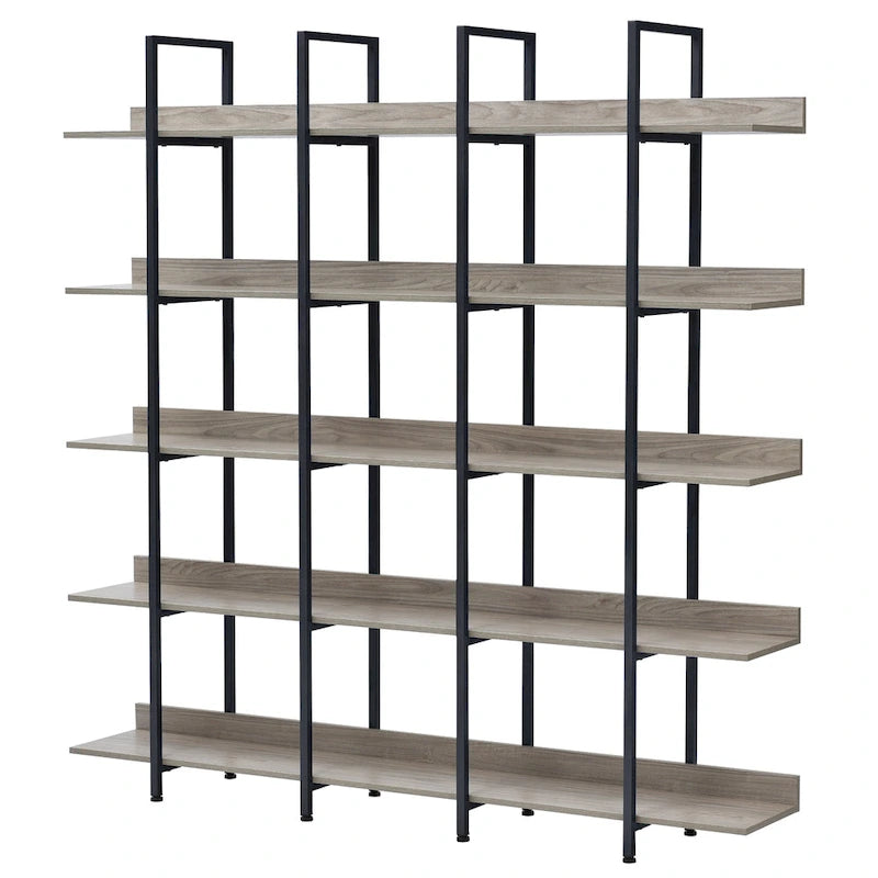 Regal im Vintage-Industrial-Stil mit Metallrahmen