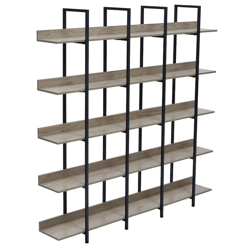Regal im Vintage-Industrial-Stil mit Metallrahmen