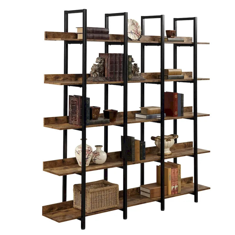 Regal im Vintage-Industrial-Stil mit Metallrahmen