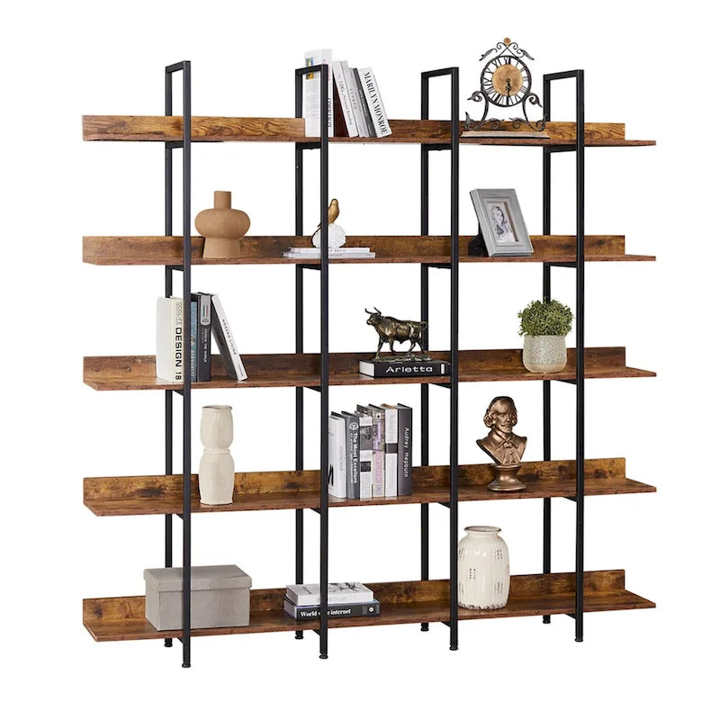 Regal im Vintage-Industrial-Stil mit Metallrahmen