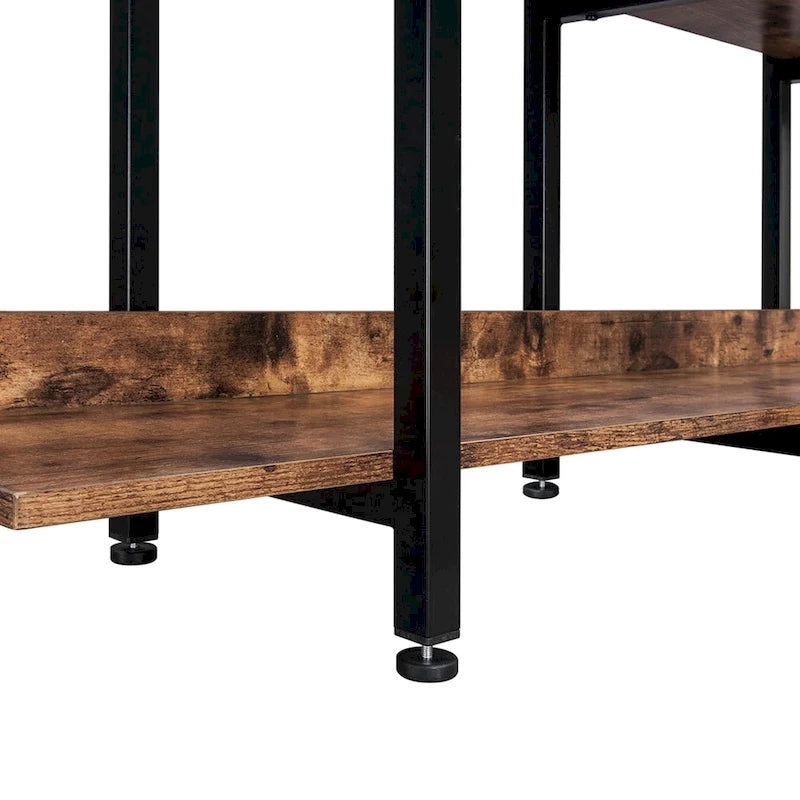 Regal im Vintage-Industrial-Stil mit Metallrahmen