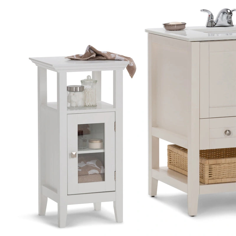 30H x 15B Standregal für Badezimmer, Reinweiß