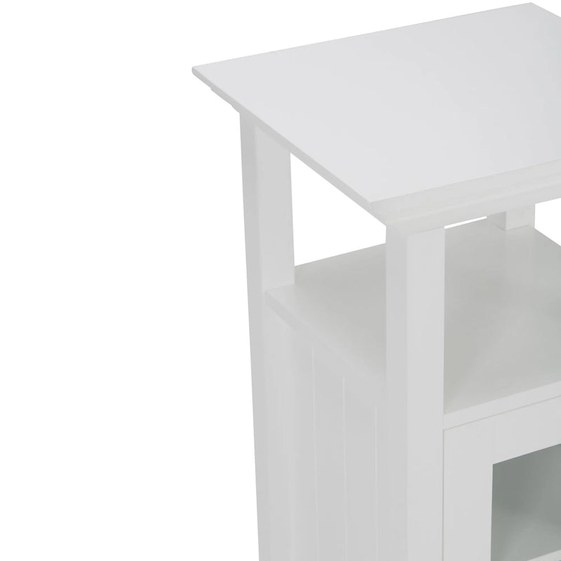 30H x 15B Standregal für Badezimmer, Reinweiß