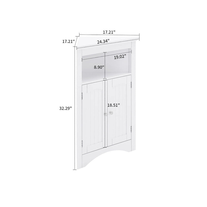 Klassischer stilvoller Eckschrank aus Holz, für den Innenbereich