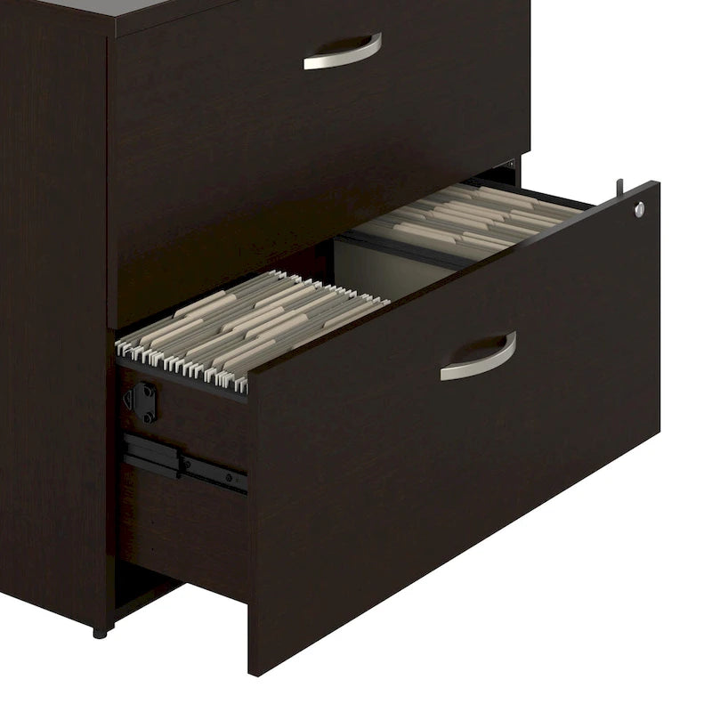 2 Schubladen Aktenschrank, komplett montiert