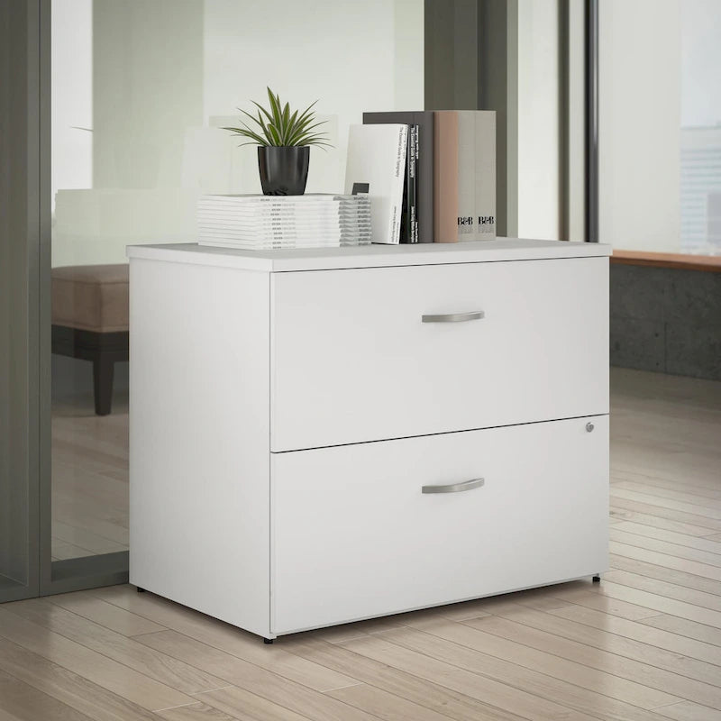 2 Schubladen Aktenschrank, komplett montiert