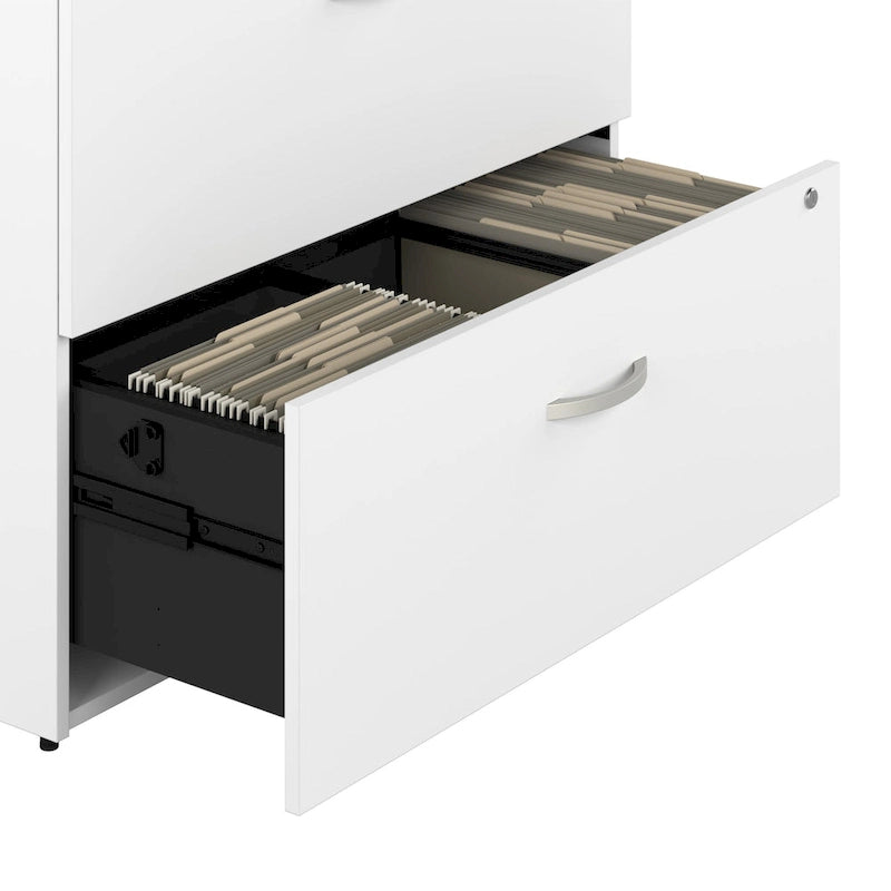 2 Schubladen Aktenschrank, komplett montiert