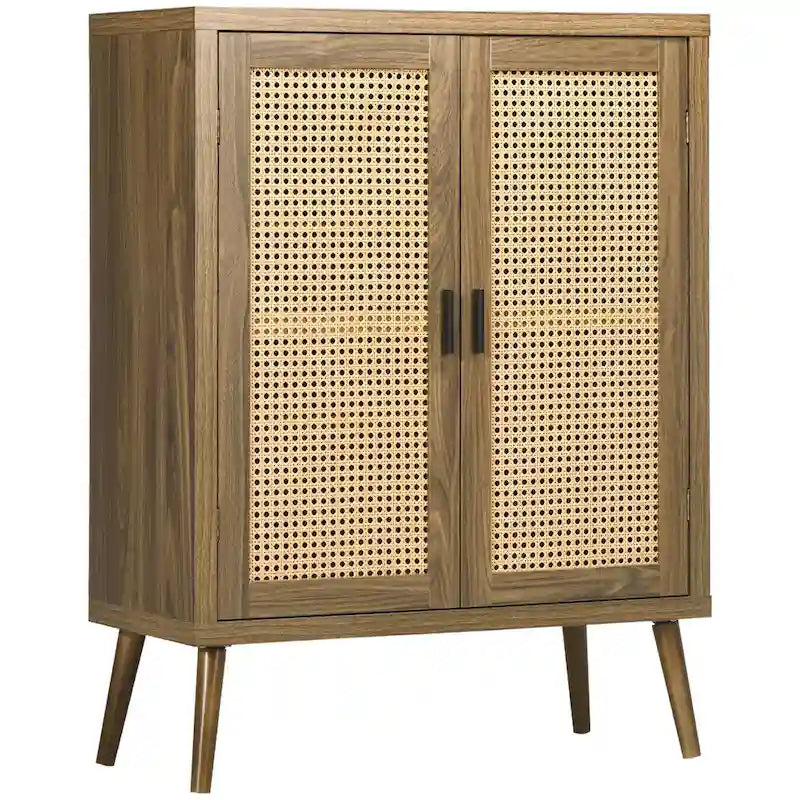 Sideboard-Buffetschrank mit Rattantüren