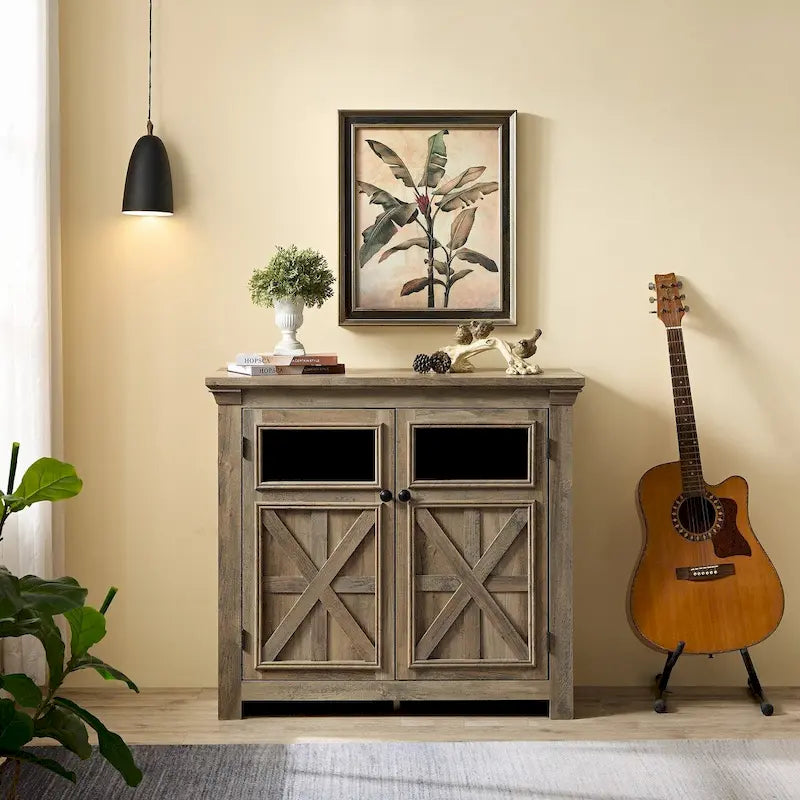 38 Zoll großes Bauernhaus-Buffet Sideboard mit 2 Türen