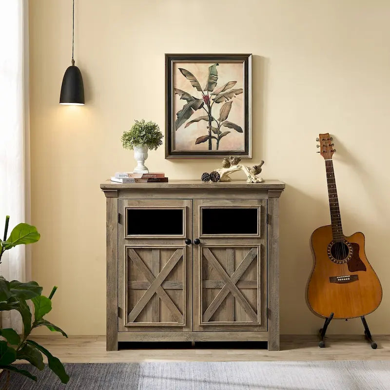 38 Zoll großes Bauernhaus-Buffet Sideboard mit 2 Türen