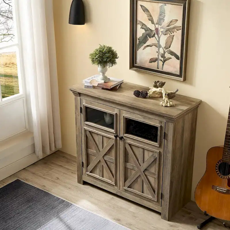 38 Zoll großes Bauernhaus-Buffet Sideboard mit 2 Türen