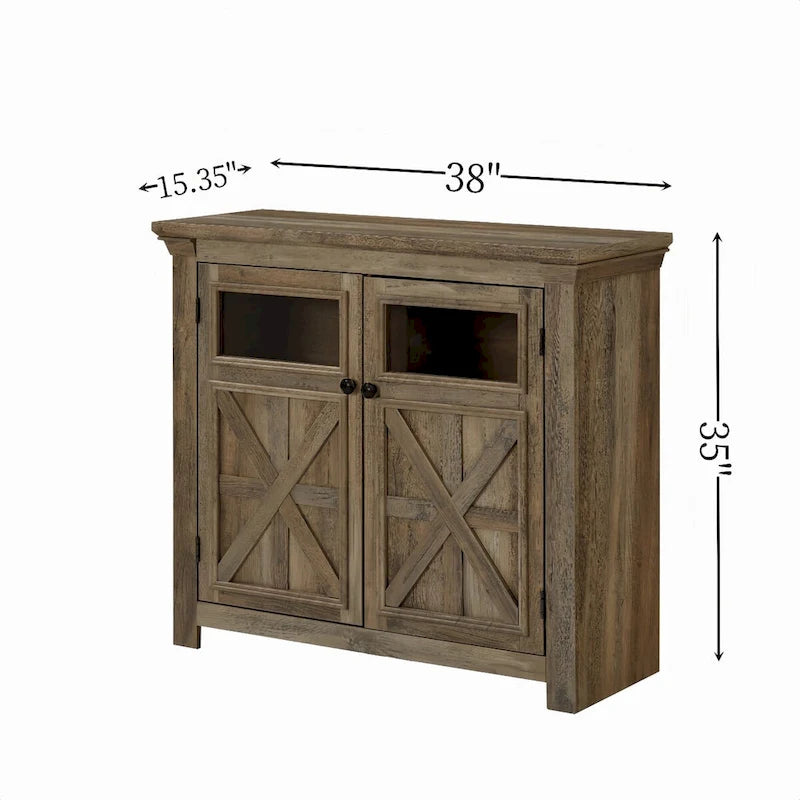 38 Zoll großes Bauernhaus-Buffet Sideboard mit 2 Türen