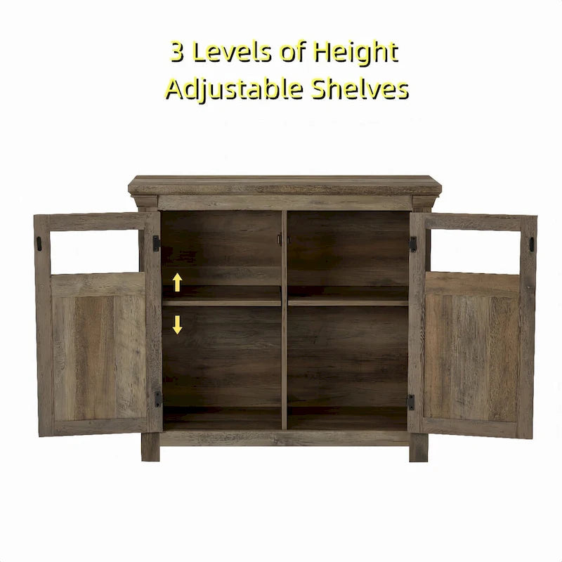 38 Zoll großes Bauernhaus-Buffet Sideboard mit 2 Türen