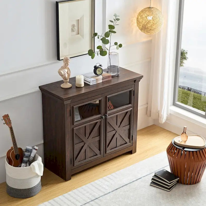 38 Zoll großes Bauernhaus-Buffet Sideboard mit 2 Türen