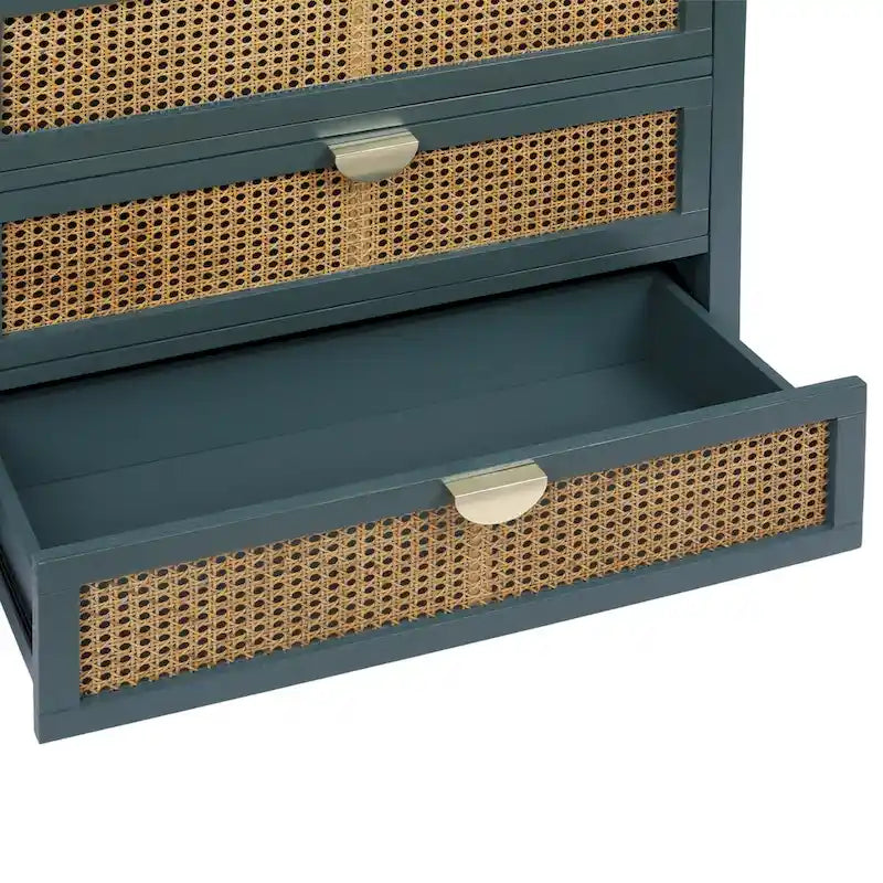3-Schubladen-Schrank aus natürlichem Rattan