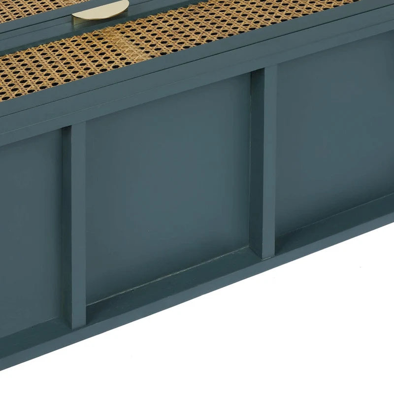 3-Schubladen-Schrank aus natürlichem Rattan