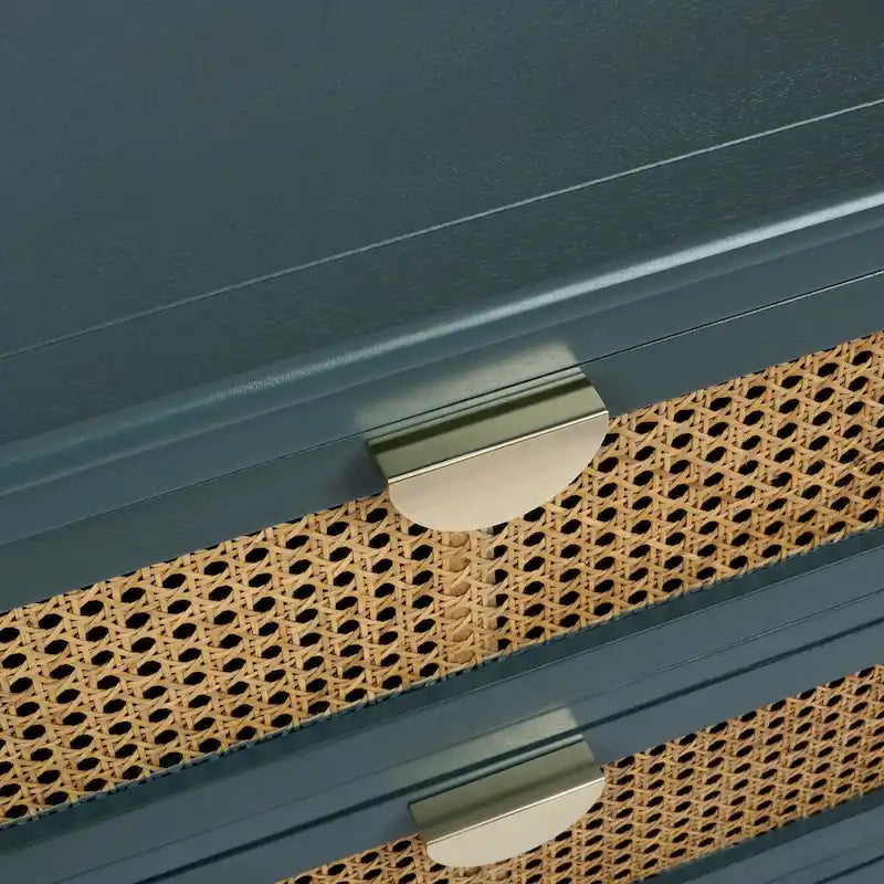 3-Schubladen-Schrank aus natürlichem Rattan