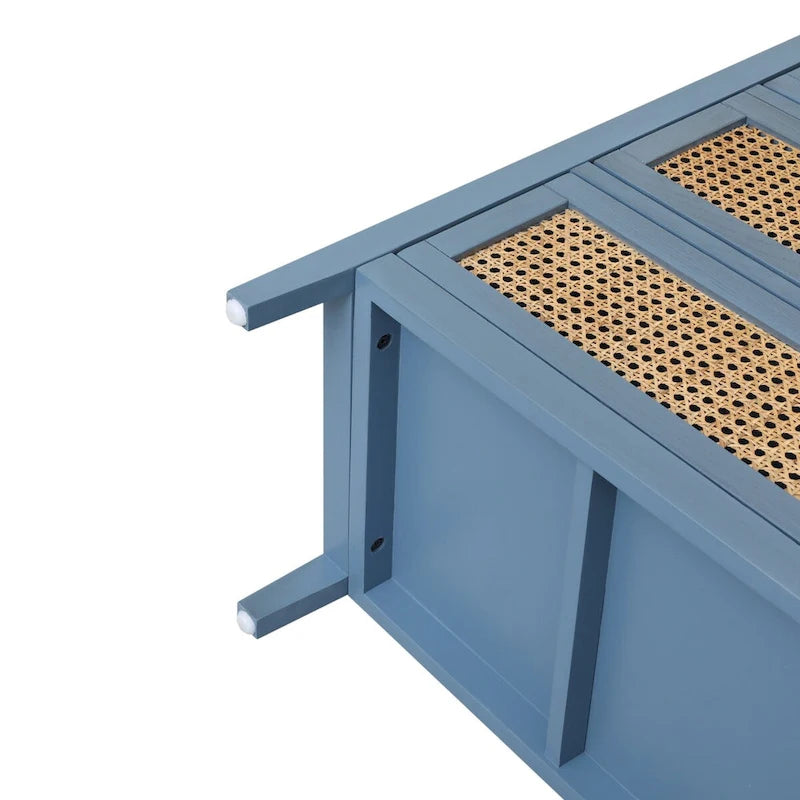 3-Schubladen-Schrank aus natürlichem Rattan