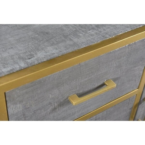 Sideboard-Buffetschrank aus massivem Mangoholz, 60 W, Lagos Grau