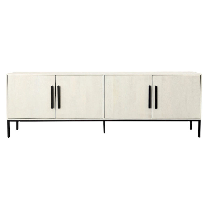 96 Zoll breites Sideboard aus massivem Mangoholz mit Schubladen