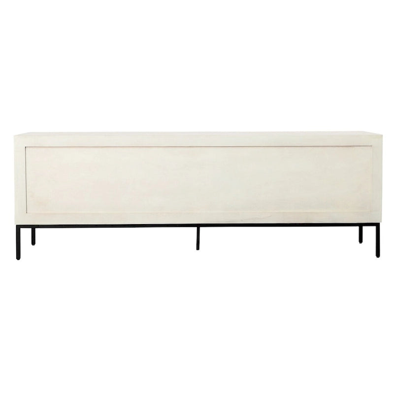 96 Zoll breites Sideboard aus massivem Mangoholz mit Schubladen