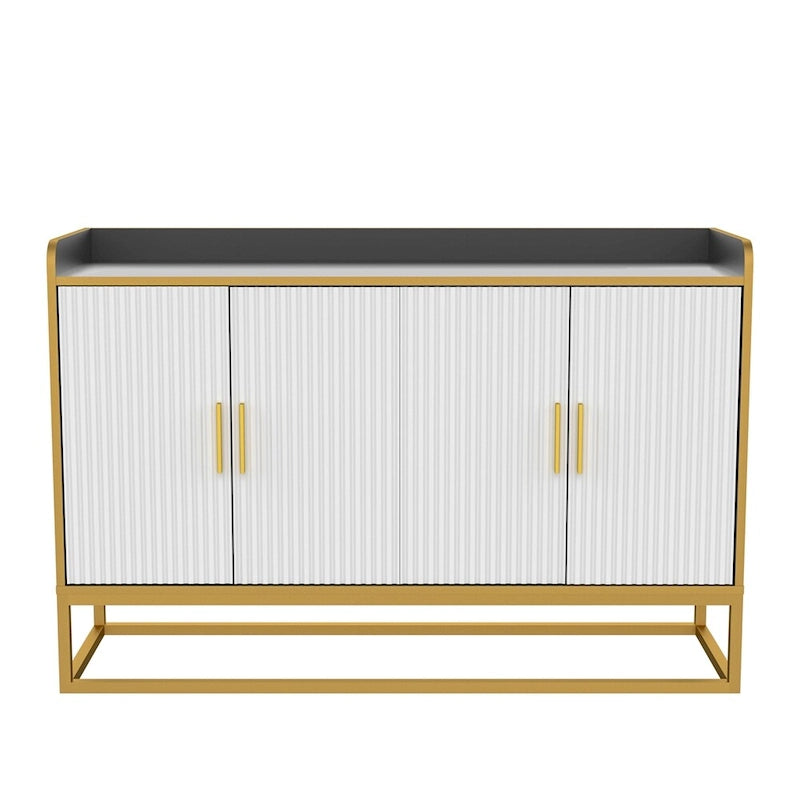 Modernes Küchenbuffet mit Stauraum und goldenen Metallbeinen