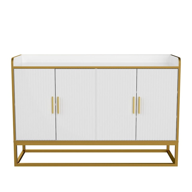 Modernes Küchenbuffet mit Stauraum und goldenen Metallbeinen