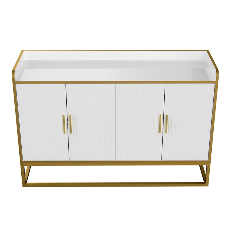 Modernes Küchenbuffet mit Stauraum und goldenen Metallbeinen