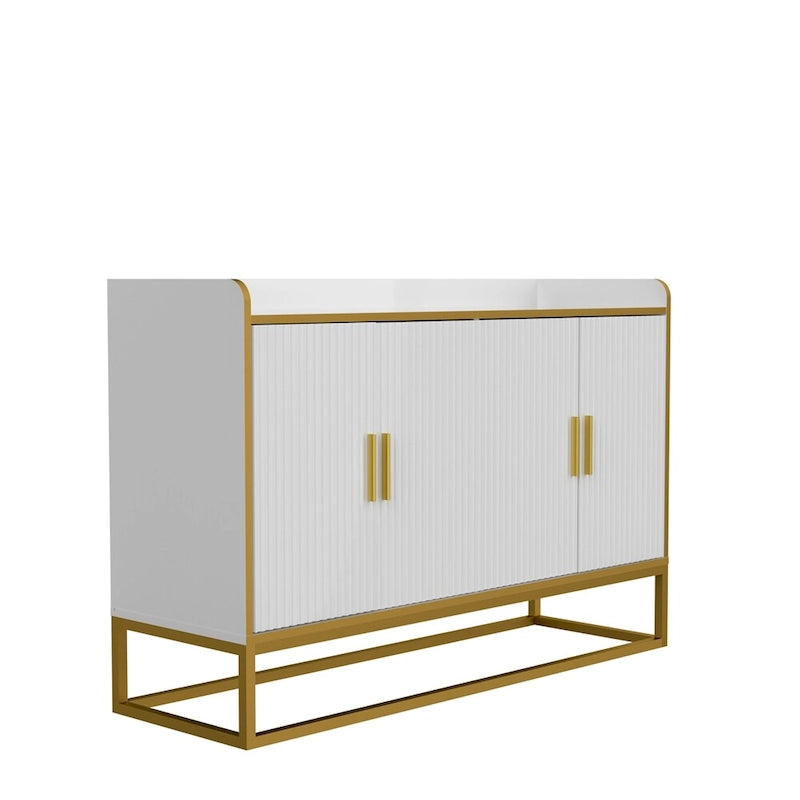 Modernes Küchenbuffet mit Stauraum und goldenen Metallbeinen