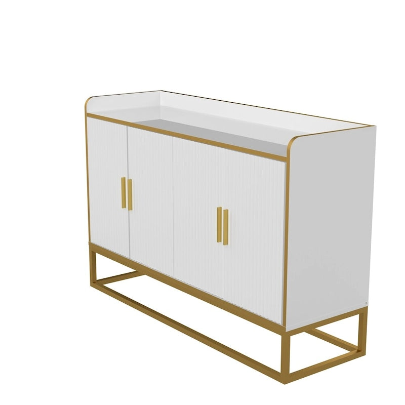 Modernes Küchenbuffet mit Stauraum und goldenen Metallbeinen