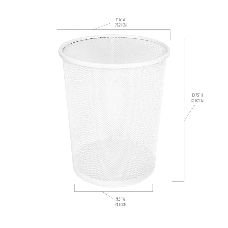 22,7 Liter runder Papierkorb aus Stahlgeflecht (2er-Pack)