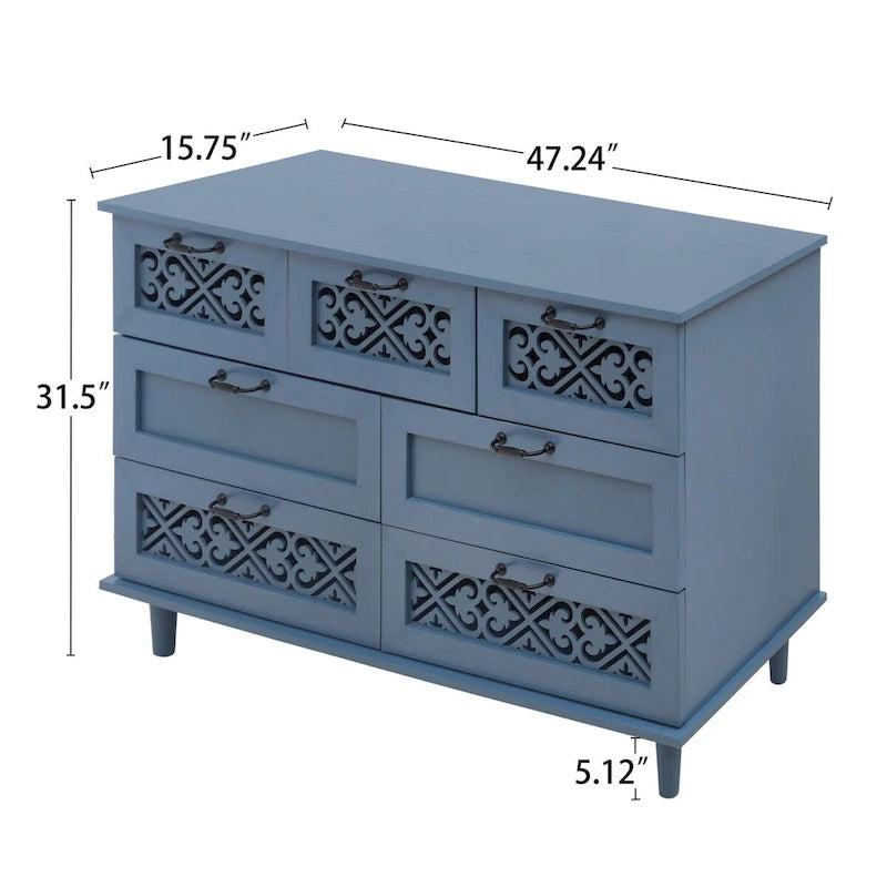 3-türiger, 3-schubladiger Schrank für das Schlafzimmer