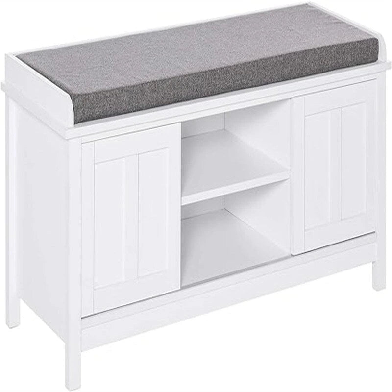 Schuhbank-Aufbewahrungshocker mit Schiebetüren – 40T x 112B x 50H cm