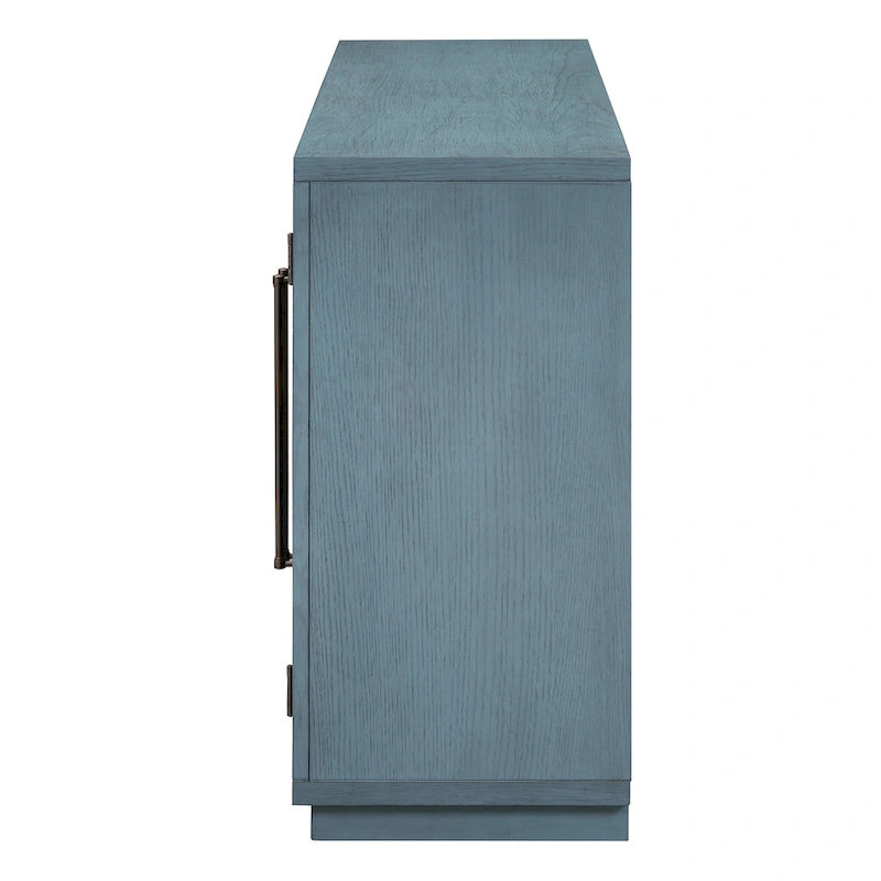 Retro Sideboard mit 4 Türen, Metallgriffen und verstellbaren Einlegeböden