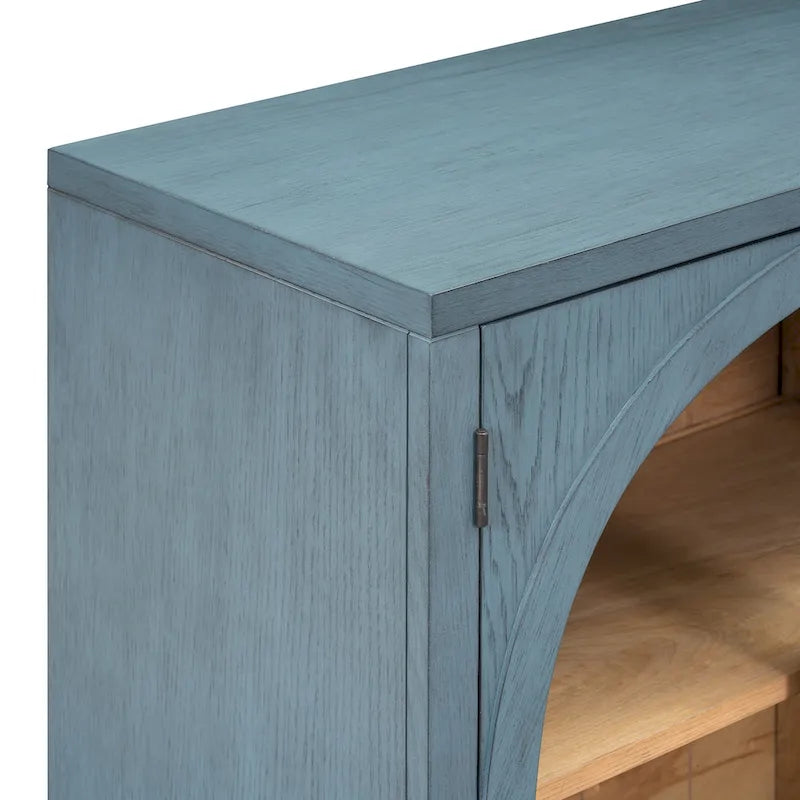Retro Sideboard mit 4 Türen, Metallgriffen und verstellbaren Einlegeböden