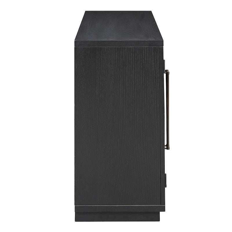 Retro Sideboard mit 4 Türen, Metallgriffen und verstellbaren Einlegeböden